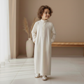 TRADITIONAL OFF WHITE ARABIC THOBE (JUBBA) FOR KIDS