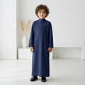 TRADITIONAL NAVY BLUE ARABIC THOBE (JUBBA) FOR KIDS