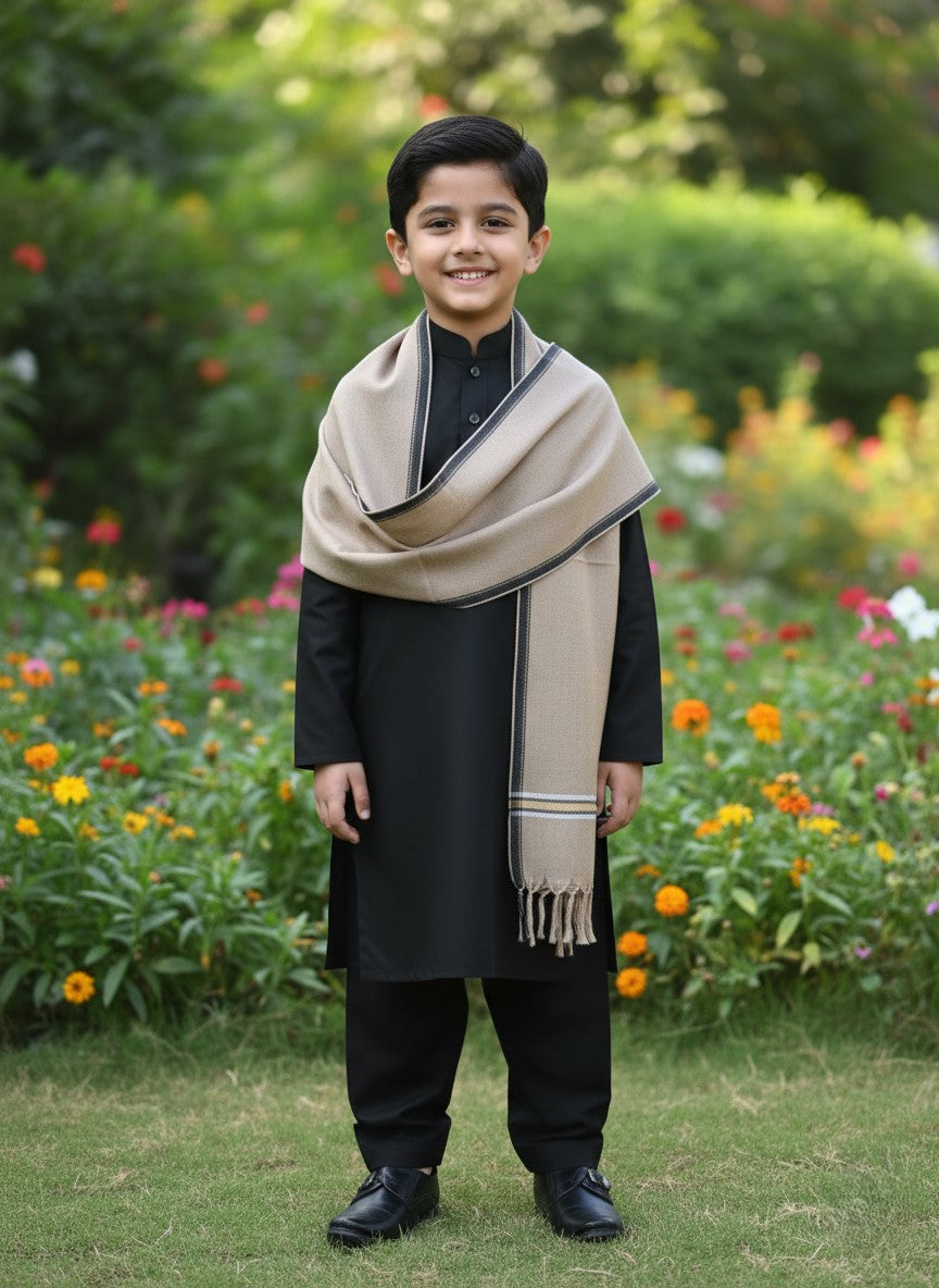 Wool Shawl For Kids in Skin Colour