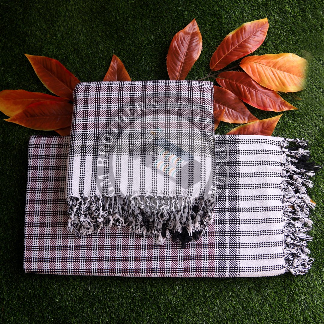 6. Pack of 2 Pcs Pure Cotton khais(throw)