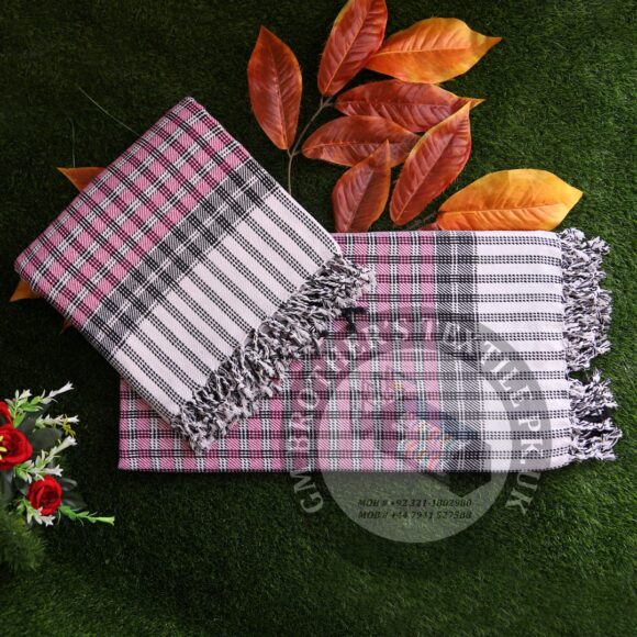 8. Pack of 2 Pcs Pure Cotton khais(throw)