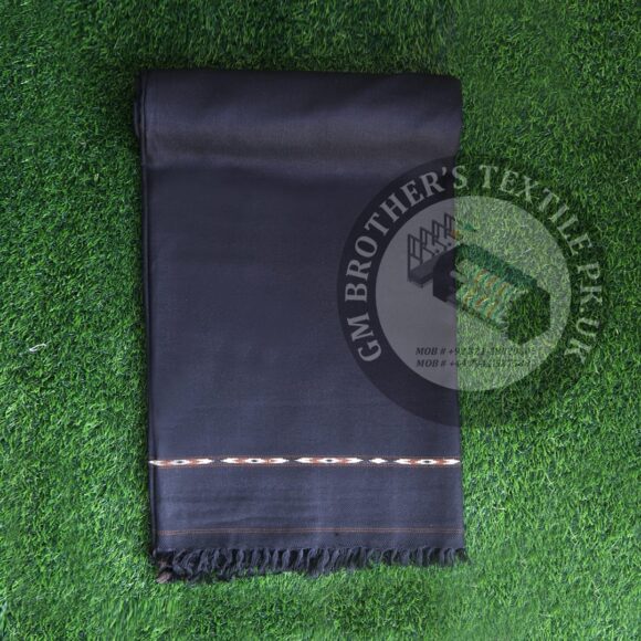Pure Black Wool Shawl For Men